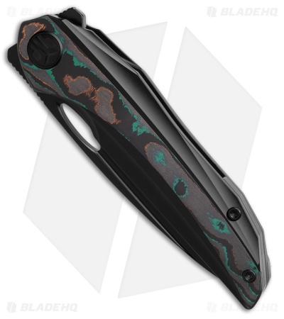 Bestech Senu Frame Lock Knife Black PVD Titanium + CamoCarbon (3.5" Black PVD)