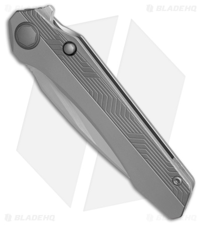 Bestech Wet Nellie Button Lock Flipper Gray Titanium (3.625" Satin)