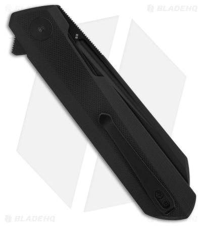 Bestechman Dundee Sheepsfoot Liner Lock Knife Black G-10 (3.5" Black PVD)
