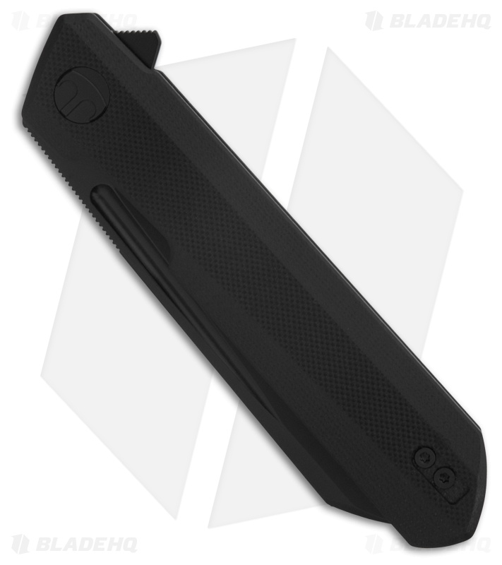 Bestechman Dundee Sheepsfoot Liner Lock Knife Black G-10 (3.5" Black PVD)