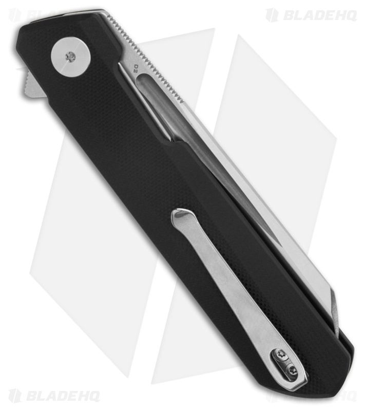 Bestechman Dundee Sheepsfoot Liner Lock Knife Black G-10 (3.5" Satin/SW)