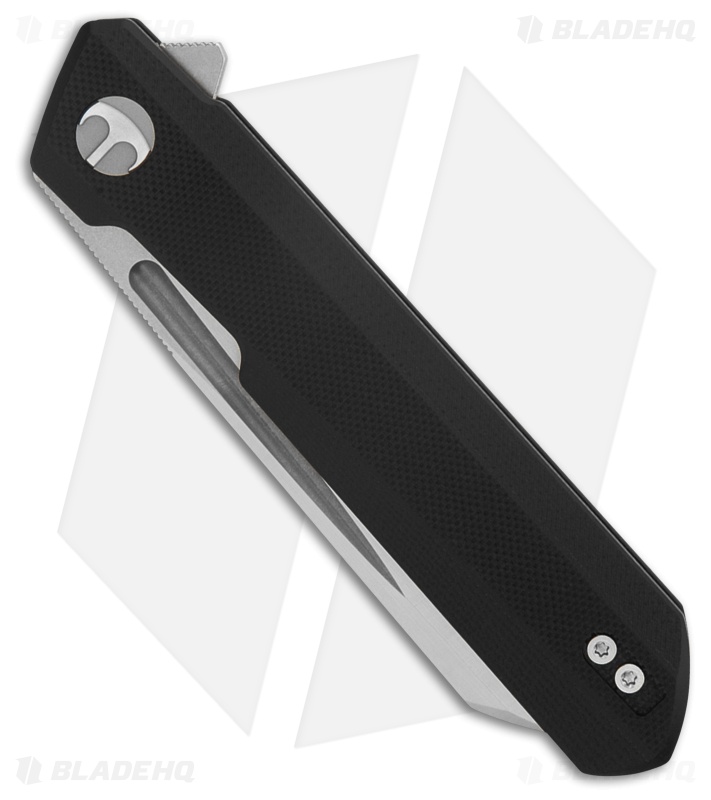 Bestechman Dundee Sheepsfoot Liner Lock Knife Black G-10 (3.5" Satin/SW)