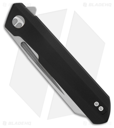 Bestechman Dundee Sheepsfoot Liner Lock Knife Black G-10 (3.5" Satin/SW)