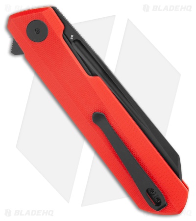 Bestechman Dundee Sheepsfoot Liner Lock Knife Red G-10 (3.5" Black PVD)