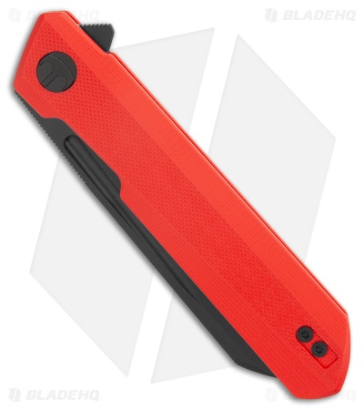 Bestechman Dundee Sheepsfoot Liner Lock Knife Red G-10 (3.5" Black PVD)