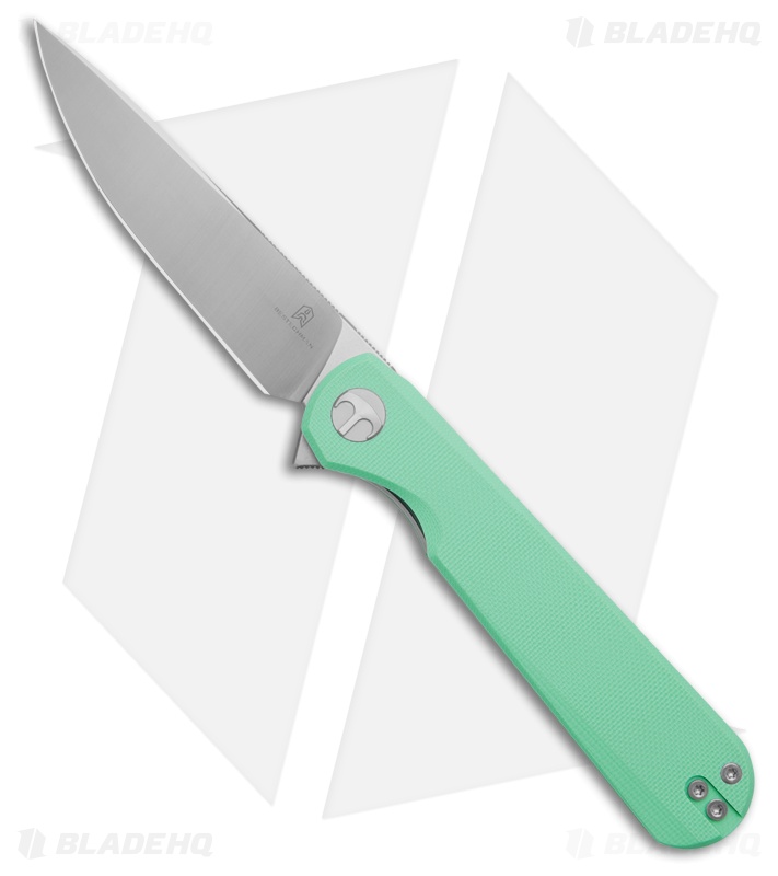 Bestechman Flick Liner Lock Knife Aqua G-10 (3.5" Satin) 
