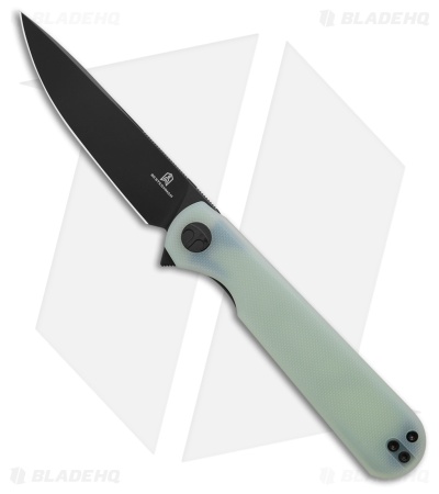 Bestechman Flick Liner Lock Knife Jade G-10 (3.5" Black) 