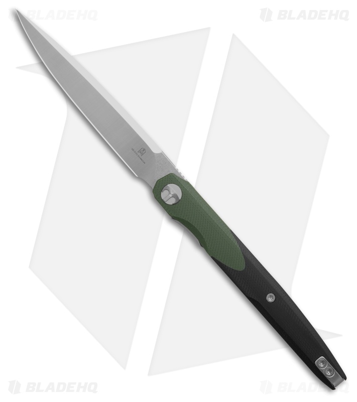 Bestechman Lanza Liner Lock Knife Black/Green G-10 (3.4" Satin) 