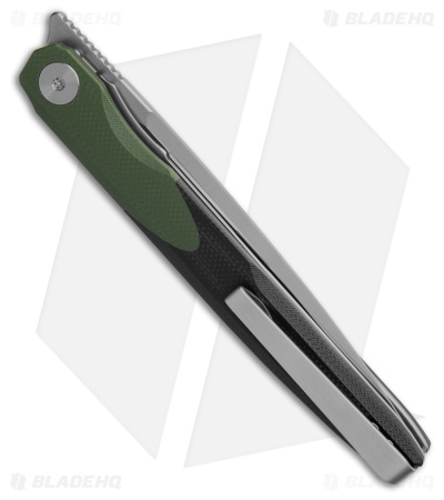 Bestechman Lanza Liner Lock Knife Black/Green G-10 (3.4" Satin) 