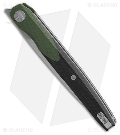 Bestechman Lanza Liner Lock Knife Black/Green G-10 (3.4" Satin) 