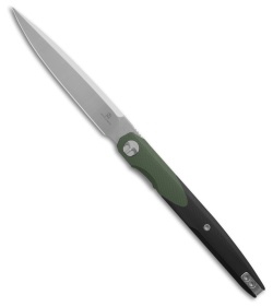 Bestechman Lanza Liner Lock Knife Black/Green G-10 (3.4" Satin)