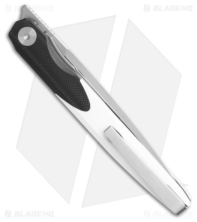 Bestechman Lanza Liner Lock Knife Black/White G-10 (3.4" Satin)