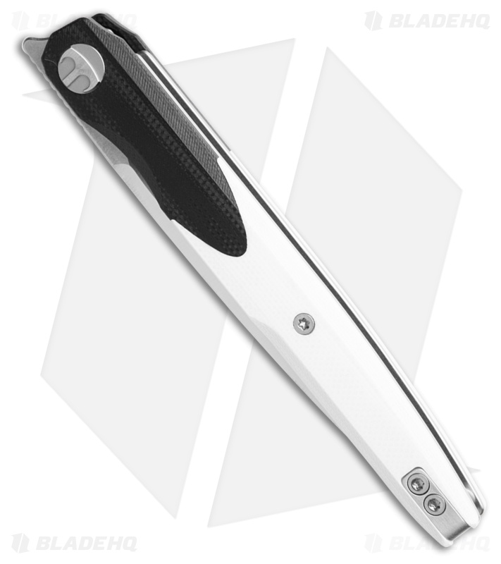 Bestechman Lanza Liner Lock Knife Black/White G-10 (3.4" Satin)