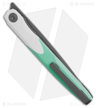 Bestechman Lanza Liner Lock Knife Blue/White G-10 (3.4" Gray) 