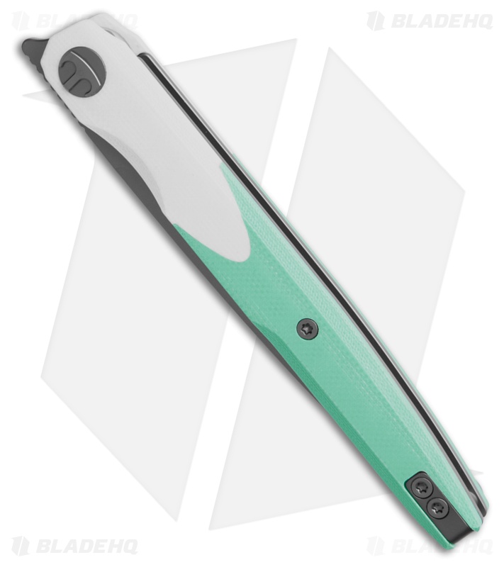 Bestechman Lanza Liner Lock Knife Blue/White G-10 (3.4" Gray) 