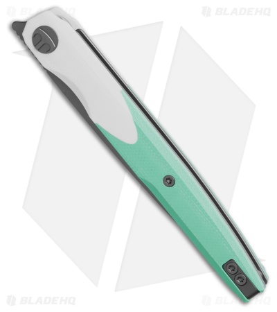 Bestechman Lanza Liner Lock Knife Blue/White G-10 (3.4" Gray) 