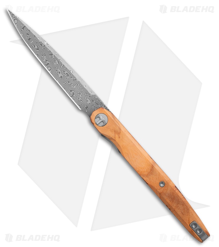 切手87 Bestechman Lanaz | Olive Wood | Acid Etch Damascus