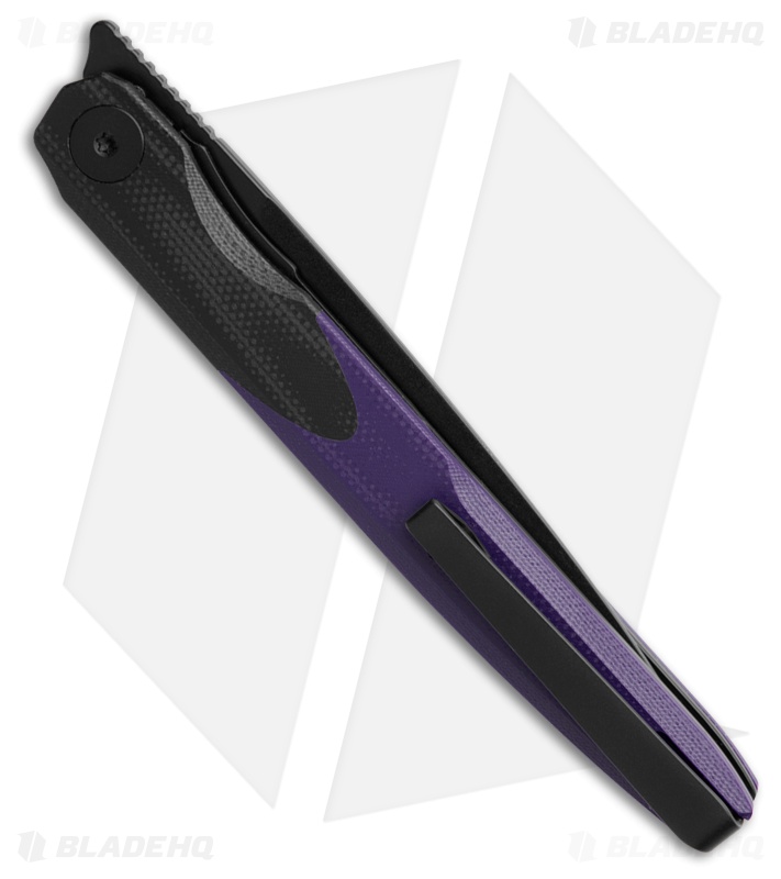 Bestechman Lanza Liner Lock Knife Purple/Black G-10 (3.4" Black) 