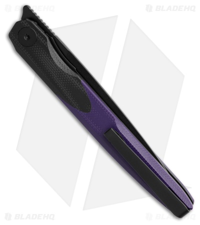 Bestechman Lanza Liner Lock Knife Purple/Black G-10 (3.4" Black) 