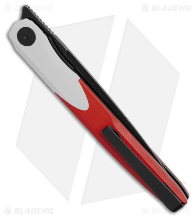 Bestechman Lanza Liner Lock Knife Red/White G-10 (3.4" Black) 