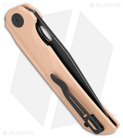 Bestechman Smuga Liner Lock Knife Champagne G-10 (3.6" Black PVD SW)