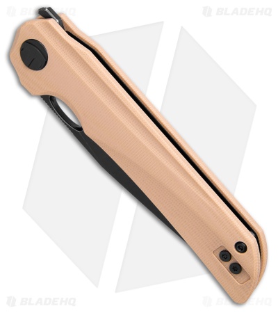 Bestechman Smuga Liner Lock Knife Champagne G-10 (3.6" Black PVD SW)