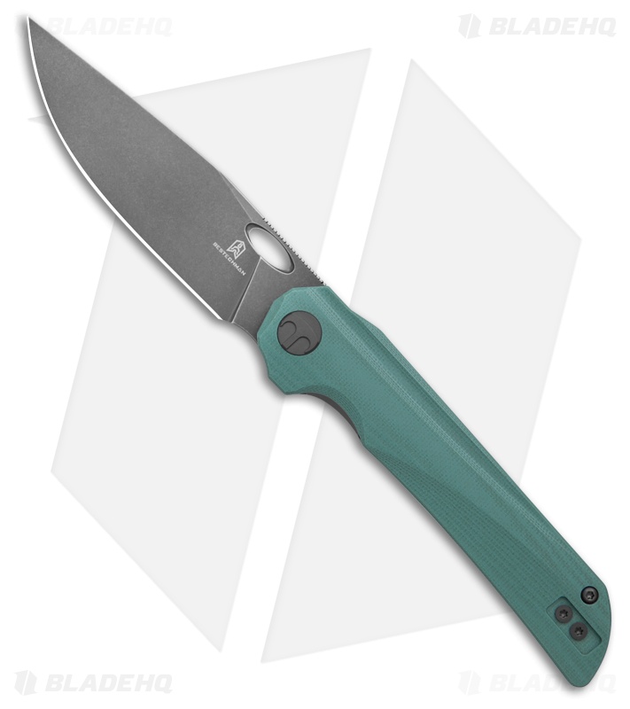 Bestechman Smuga Liner Lock Knife Gray G-10 (3.6" Gray PVD SW)