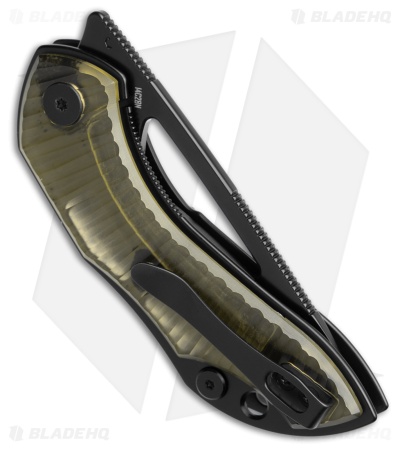 Bestechman TRIASSIC Liner Lock Knife Clear Ultem (2.5" Black PVD)