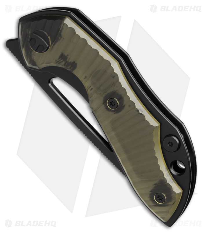 Bestechman TRIASSIC Liner Lock Knife Clear Ultem (2.5" Black PVD)