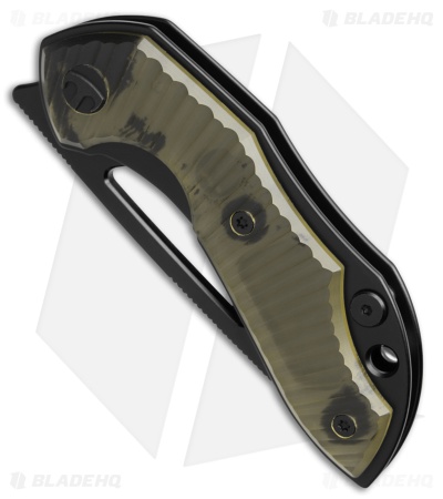 Bestechman TRIASSIC Liner Lock Knife Clear Ultem (2.5" Black PVD)
