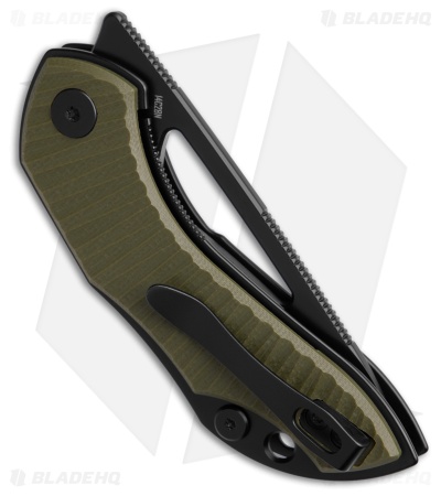 Bestechman TRIASSIC Liner Lock Knife OD Green G-10 (2.5" Black Stonewash)