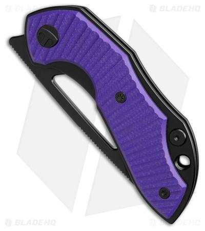 Bestechman TRIASSIC Liner Lock Knife Purple G-10 (2.5" Black PVD)
