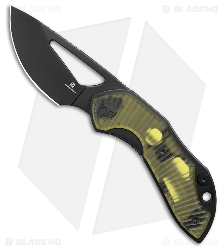 Bestechman TRIASSIC Liner Lock Knife Ultem (2.5" Black Stonewash)