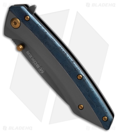 Boker Magnum Cobalt Liner Lock Knife Gray & Blue (3.4" Gray) 01RY288