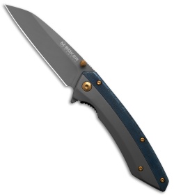 Boker Magnum Cobalt Liner Lock Knife Gray & Blue (3.4" Gray) 01RY288