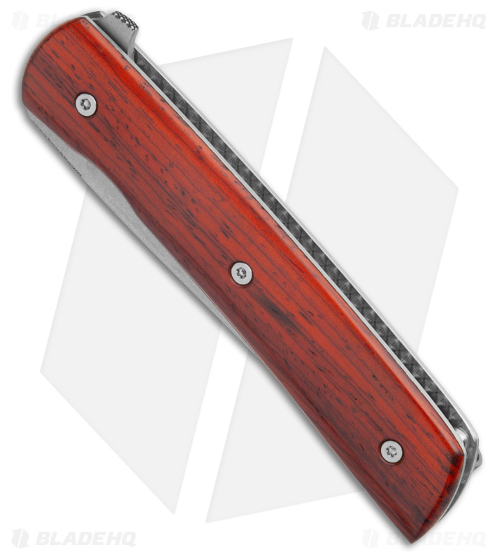 Brad Zinker Custom Urban Trapper Flipper Knife Cocobolo (3.25" Stonewash)