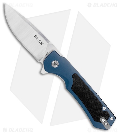 Buck Knives 714 Stinger Green Al/CF Drop Point Satin D2