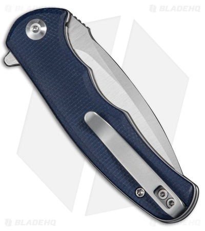 CIVIVI Mini Praxis Liner Lock Knife Blue Canvas Micarta (2.98" Satin)