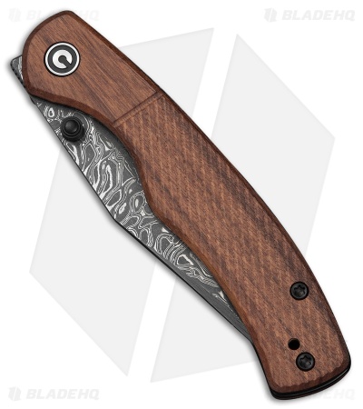 CIVIVI Clingman Liner Lock Knife Milled Guibourtia Wood (3" Damascus)