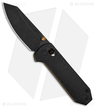 CIVIVI Yonder Crossbar Lock Knife Black Burlap Micarta (2.9" Black SW)