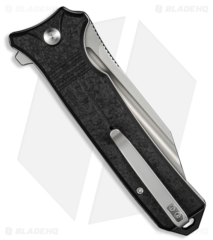 CIVIVI Neurohaptic Button Lock Knife Black Shredded G-10 (3.7" Stonewash)
