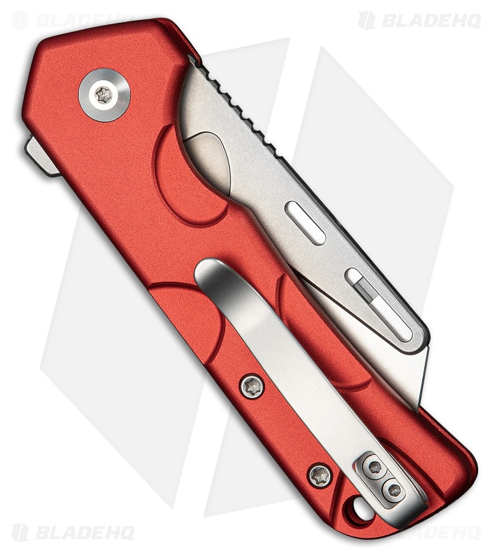 CIVIVI Pulsara Button Lock Utility Knife Red Aluminum (2.4" Utility)