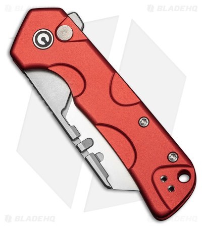 CIVIVI Pulsara Button Lock Utility Knife Red Aluminum (2.4" Utility)