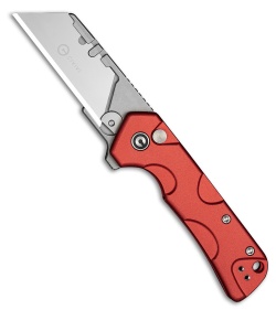 CIVIVI Pulsara Button Lock Utility Knife Red Aluminum (2.4" Utility)