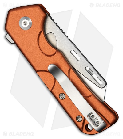 CIVIVI Pulsara Button Lock Utility Knife Orange Aluminum (2.4" Utility)