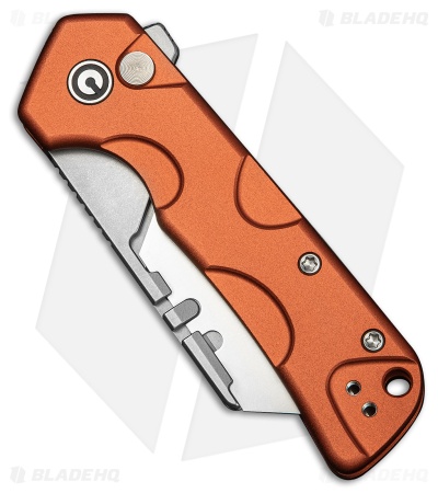 CIVIVI Pulsara Button Lock Utility Knife Orange Aluminum (2.4" Utility)
