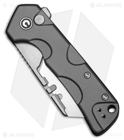 CIVIVI Pulsara Button Lock Utility Knife Gray Aluminum (2.4" Utility)
