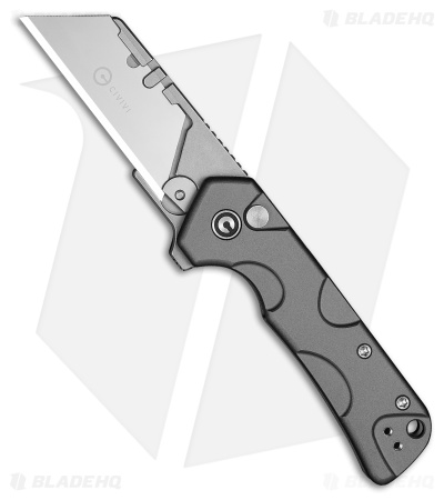 CIVIVI Pulsara Button Lock Utility Knife Gray Aluminum (2.4" Utility)
