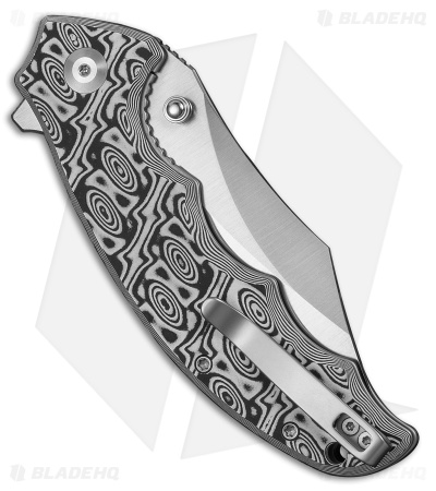 CIVIVI Pentad Liner Lock Knife Black/White Vortex Micarta (3.5" Satin)