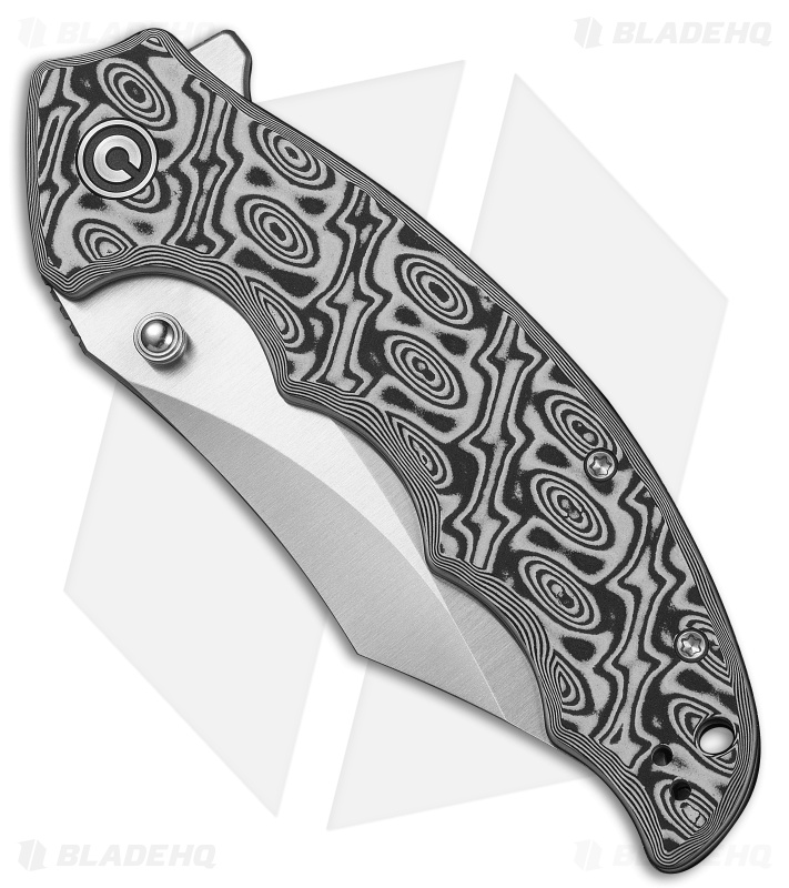 CIVIVI Pentad Liner Lock Knife Black/White Vortex Micarta (3.5" Satin)